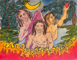 Shop "Three Hot Guys" Chris Retsina's artwork print | Blue Wash